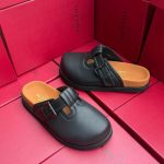 Valentino Garavani Black Leather Mules