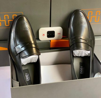 OGGI Black Leather Penny Loafers – Timeless Handmade Elegance