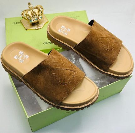 Gucci Embossed GG Logo Brown Suede Sandals