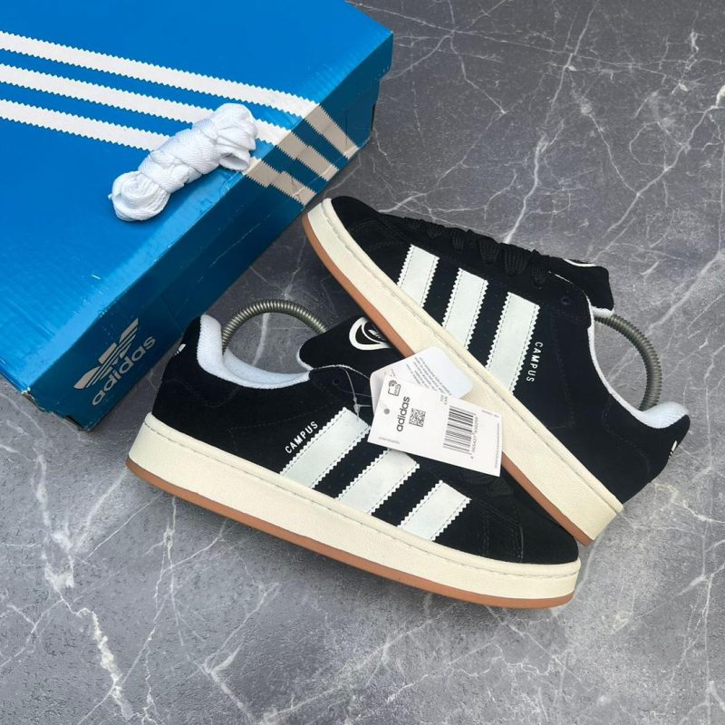 Adidas Campus 00s Sneakers in Core Black & Cloud White