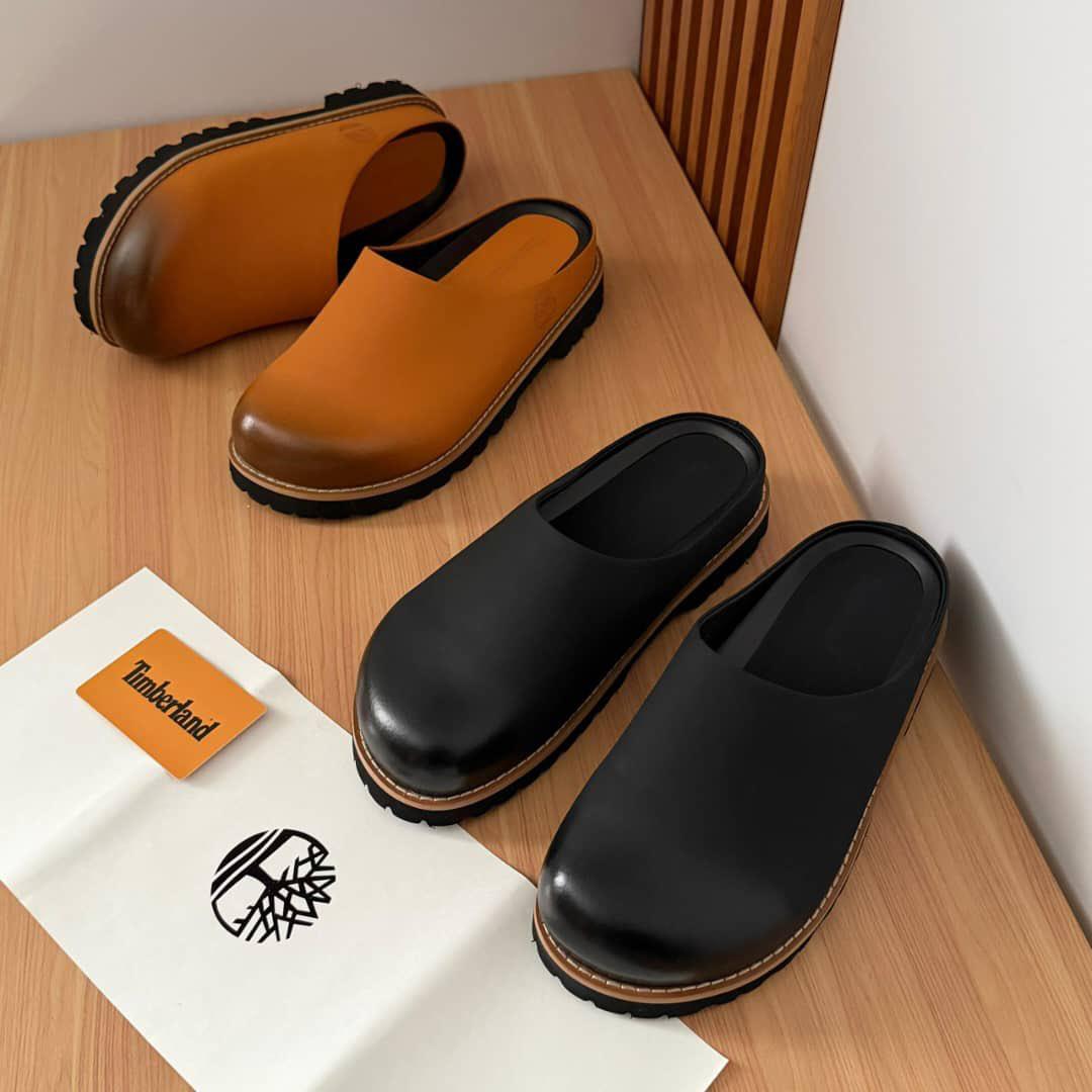 Timberland Casual Leather Slip-On Clog Mules Timberland Casual Leather Slip-On Clog Mules